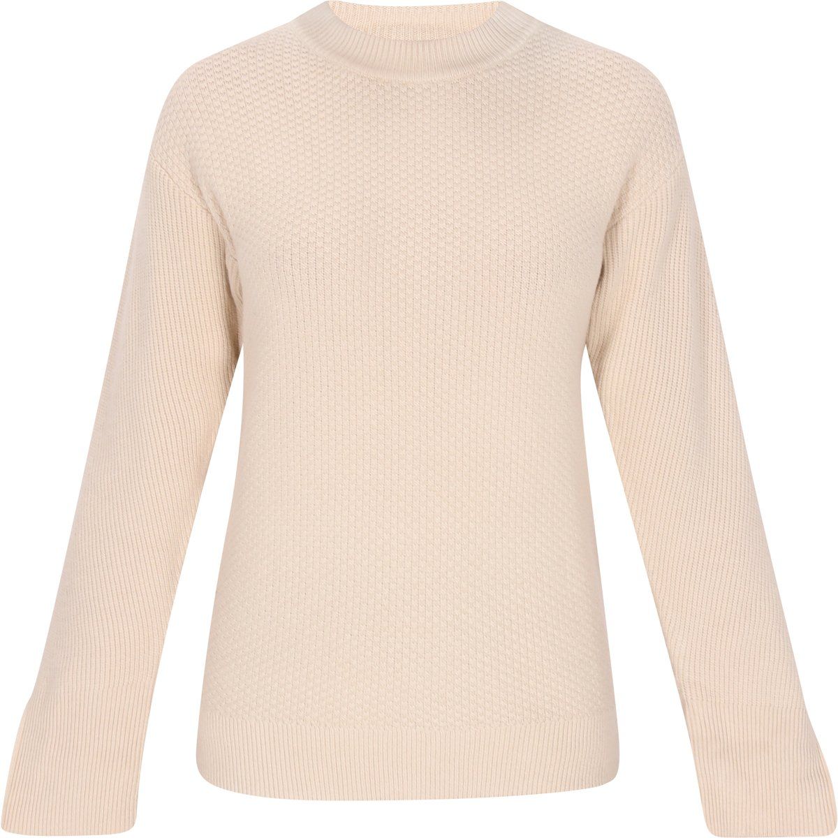Strukturstrickpullover mit Seitenschlitzen