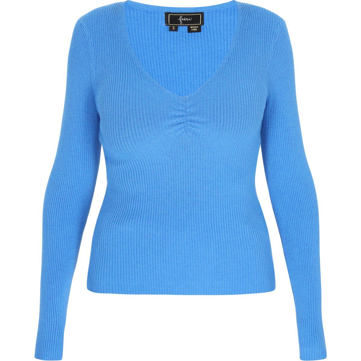 Gerippter Slim-Fit Pullover