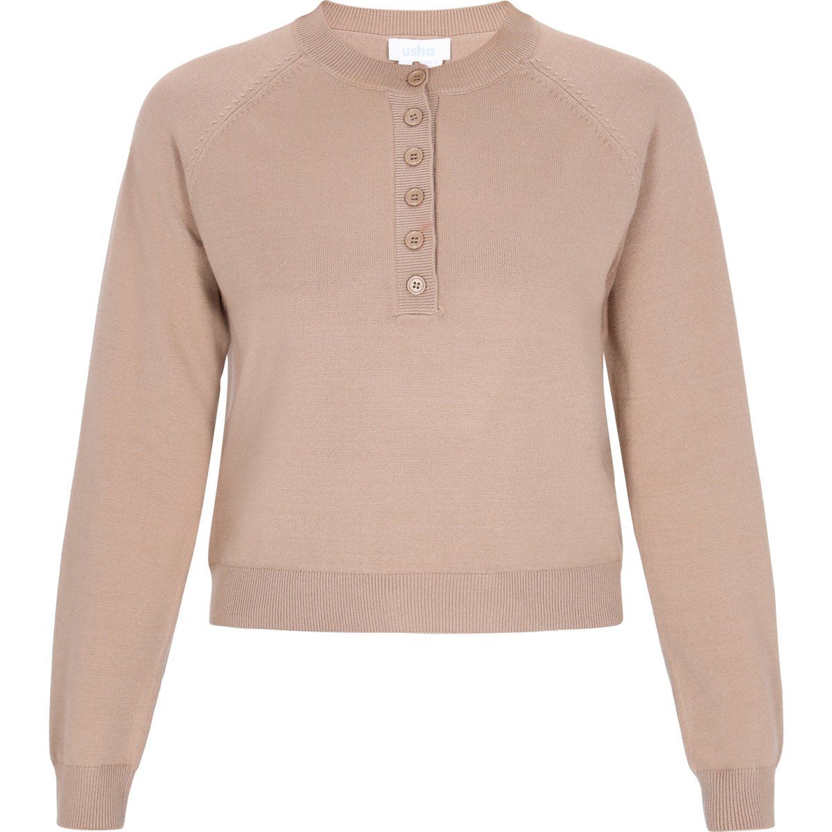Klassisches Raglan-Strick-Henley