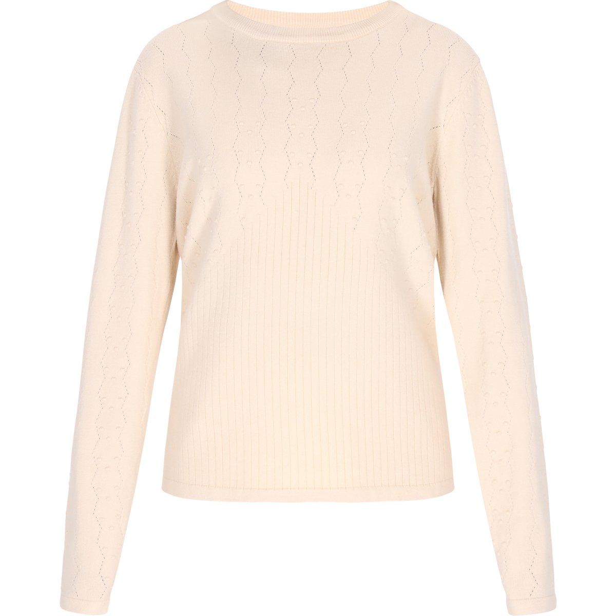 Strukturierter Strickpullover mit Rundhals