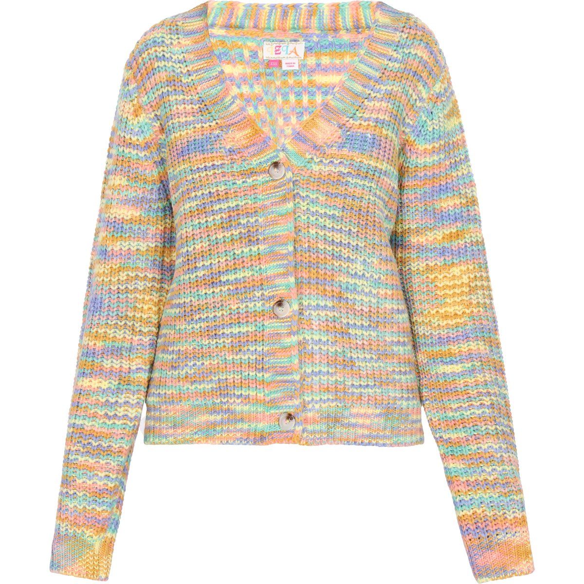 Strukturierte Strickjacke mit Knöpfen