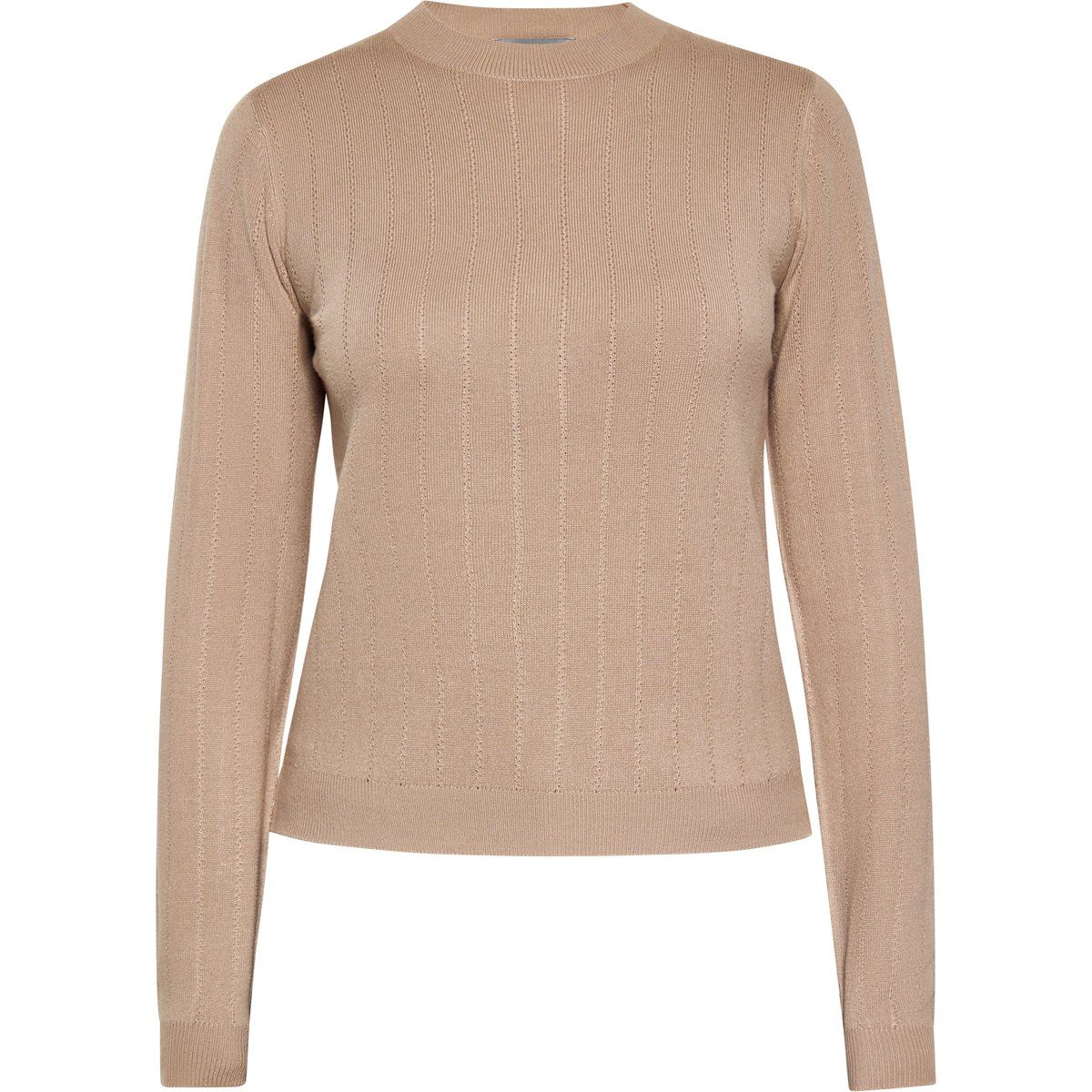 Strukturierter Pointelle-Strickpullover