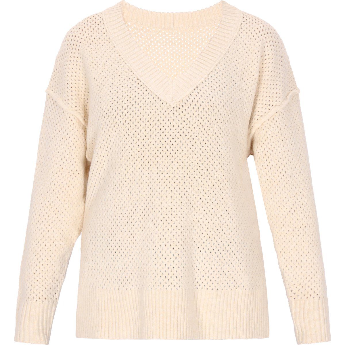 Lässiger Strickpullover mit V-Ausschnitt