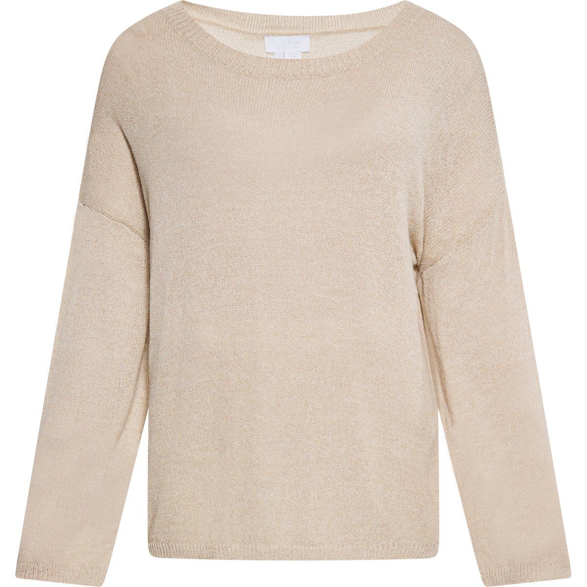 Minimalistischer Strukturpullover mit Rundhalsausschnitt