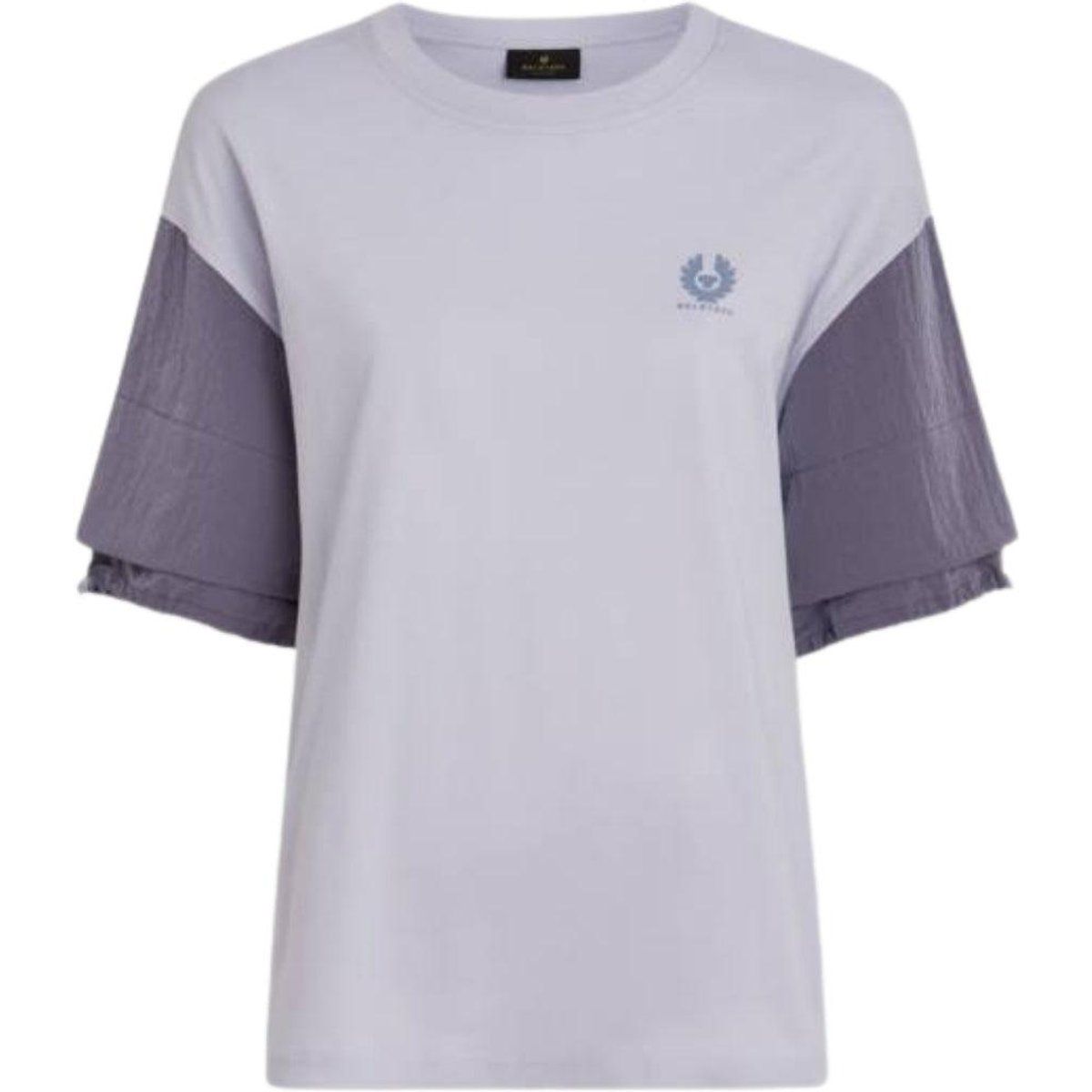 Kontrast-T-Shirt mit Lagenärmeln