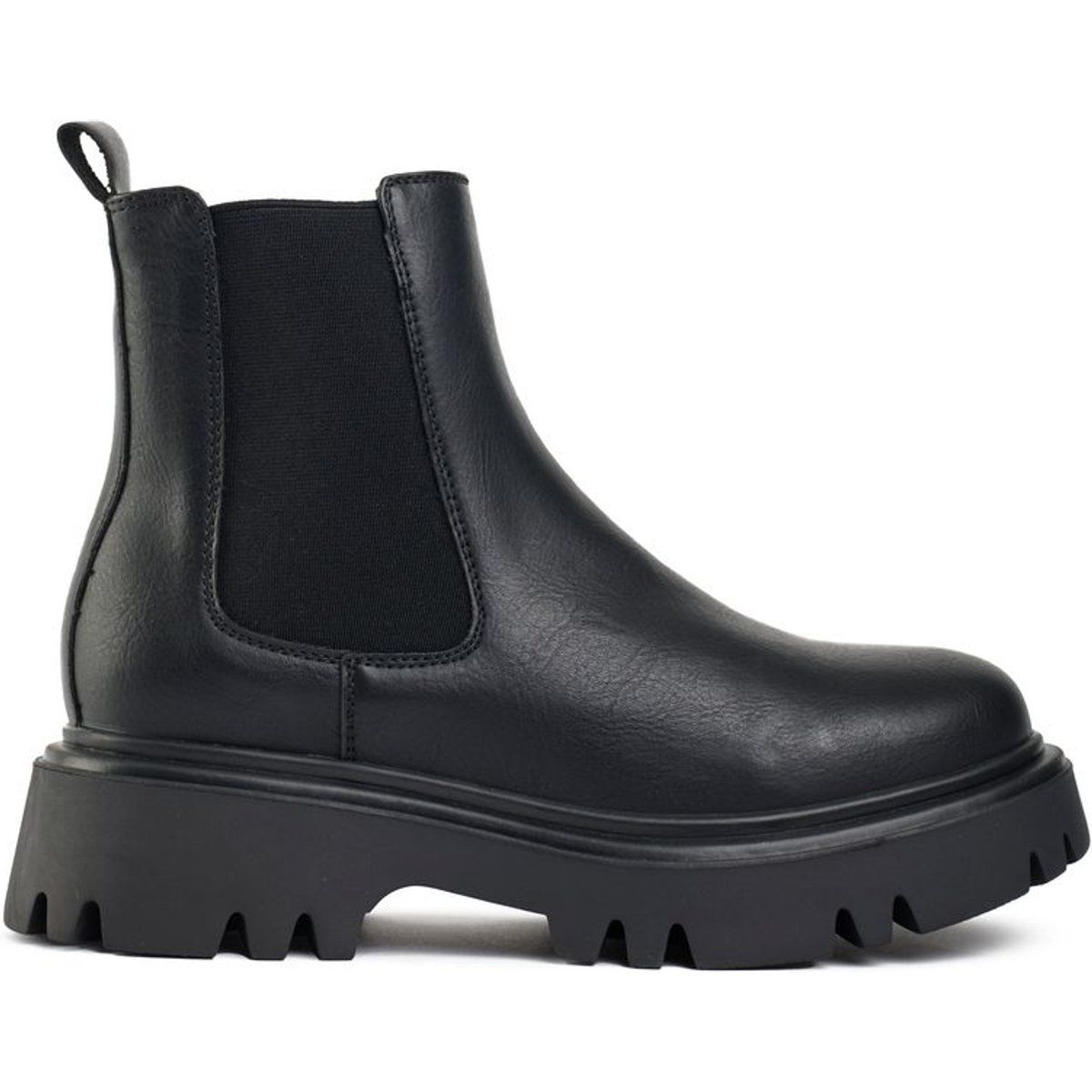 Vegane Chelsea-Boots mit Plateausohle