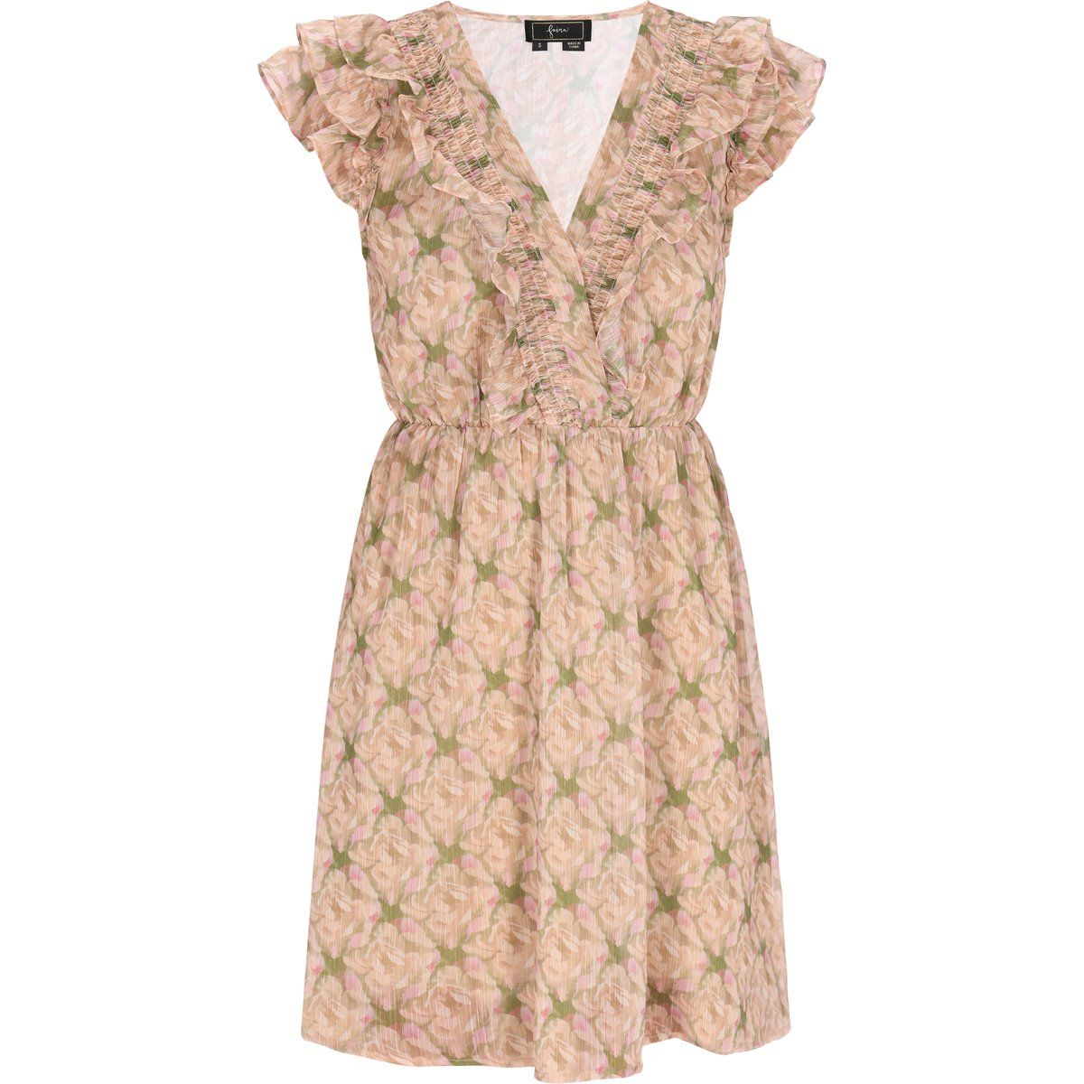 Romantisches Blumen-Minikleid mit Rüschen