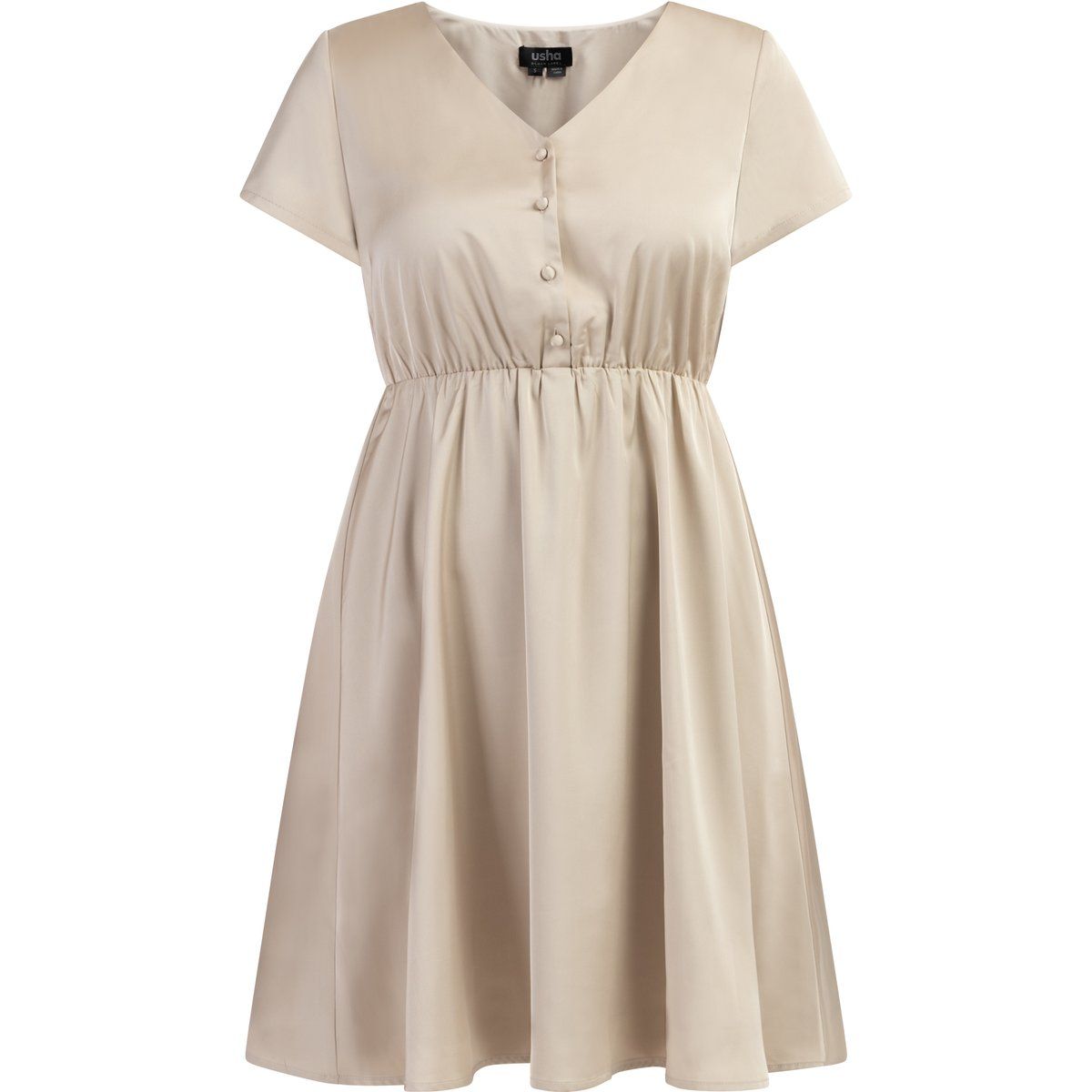 Elegantes Satin-Kleid mit V-Ausschnitt