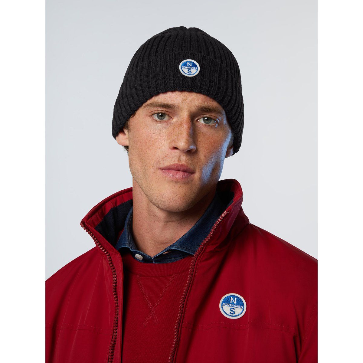 Rippstrick-Beanie mit Fleecefutter