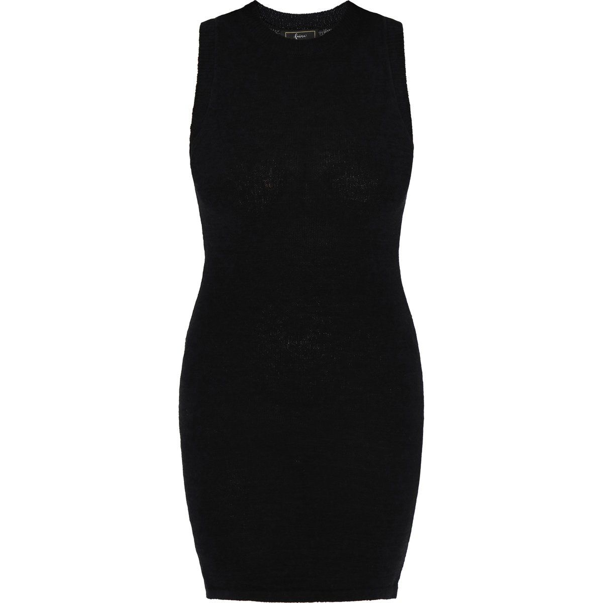 Ärmelloses Strukturiertes Strick-Bodycon-Minikleid