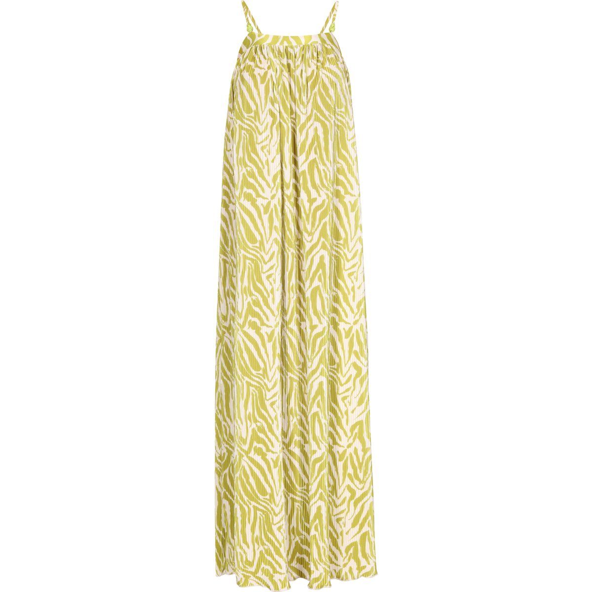 Plissee-Maxikleid mit Zebramuster