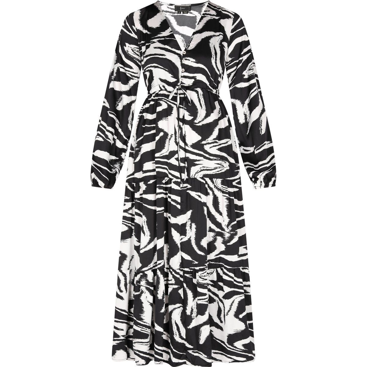 Elegantes Maxikleid mit Zebramuster