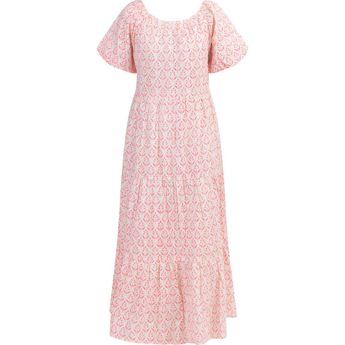 Gestuftes Maxikleid mit Blumendruck