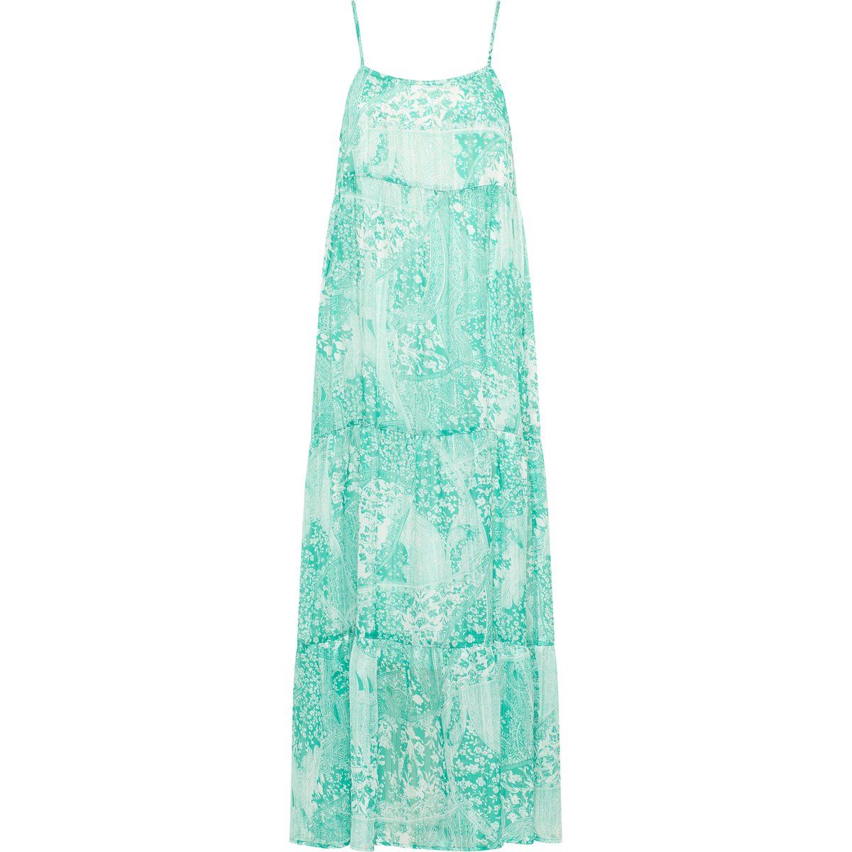 Stufen-Maxikleid mit Paisleymuster