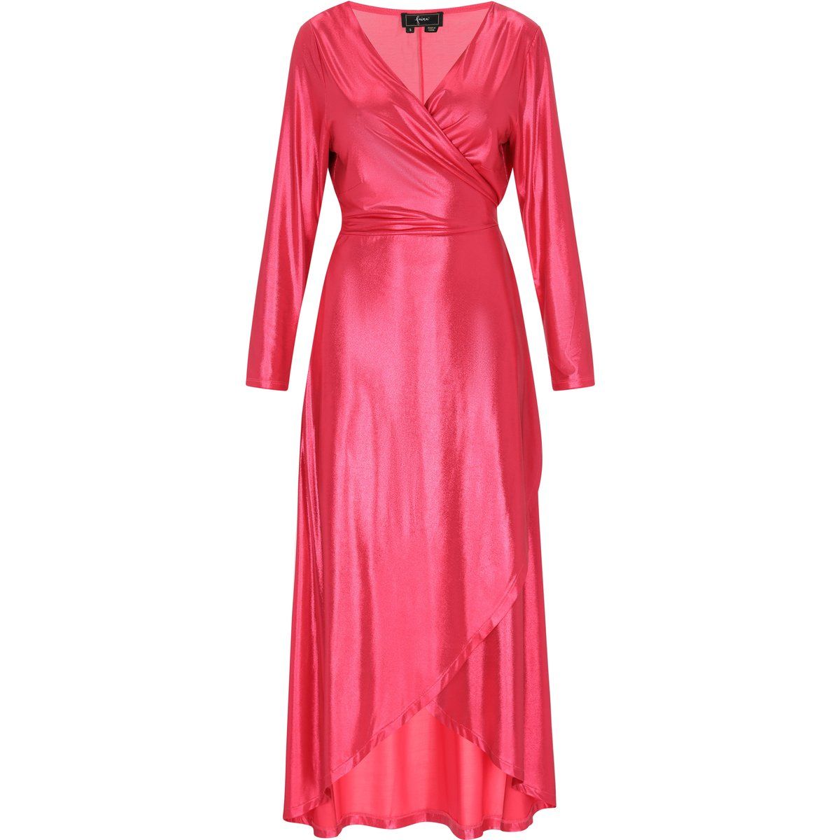Wickelkleid in Metallic-Optik