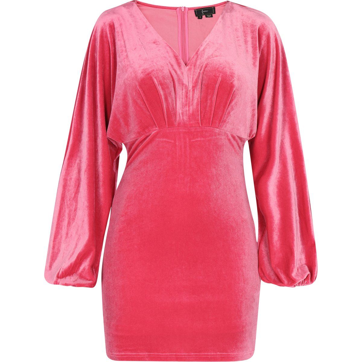 Elegantes Samt-Minikleid mit V-Ausschnitt