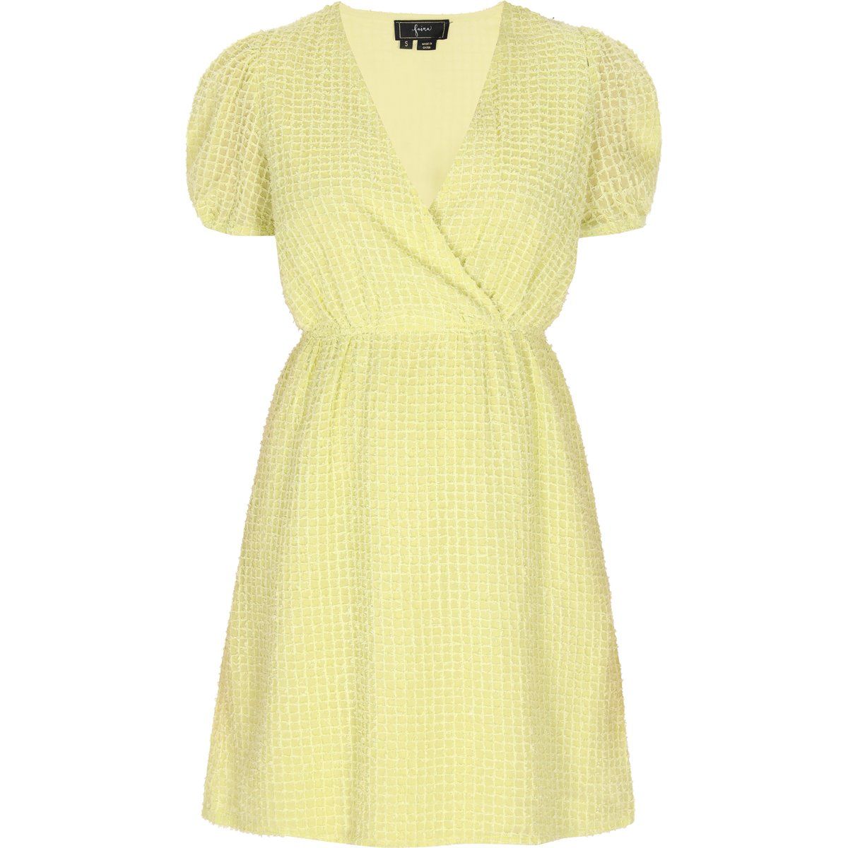 Elegantes strukturiertes Wickel-Minikleid