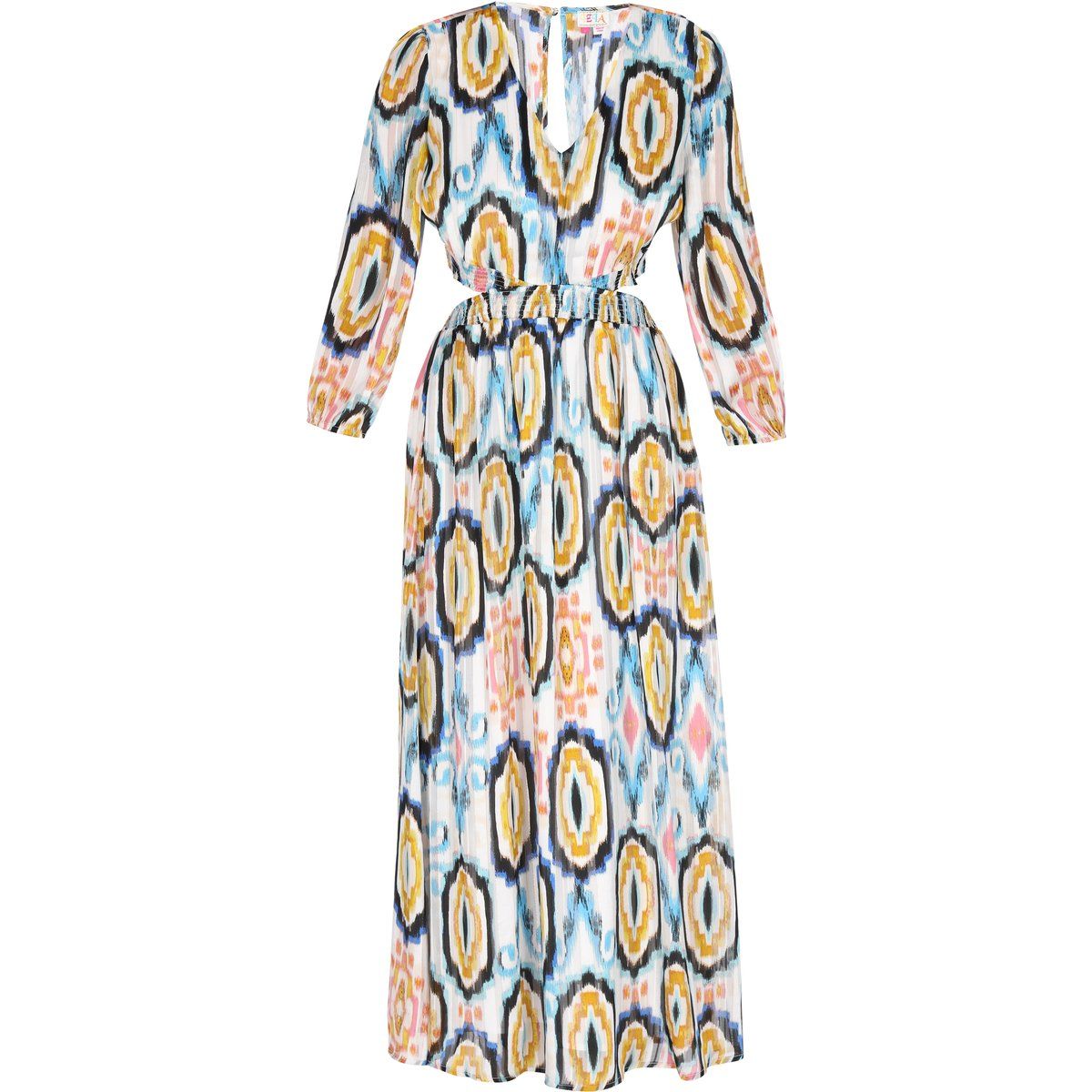 Maxikleid mit Boho-Muster und Cut-outs