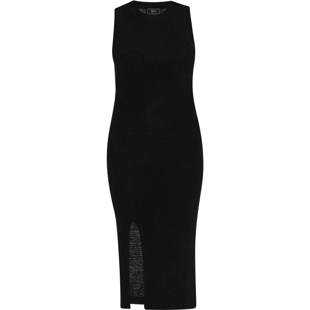 Ärmelloses Midi-Kleid aus Rippstrick