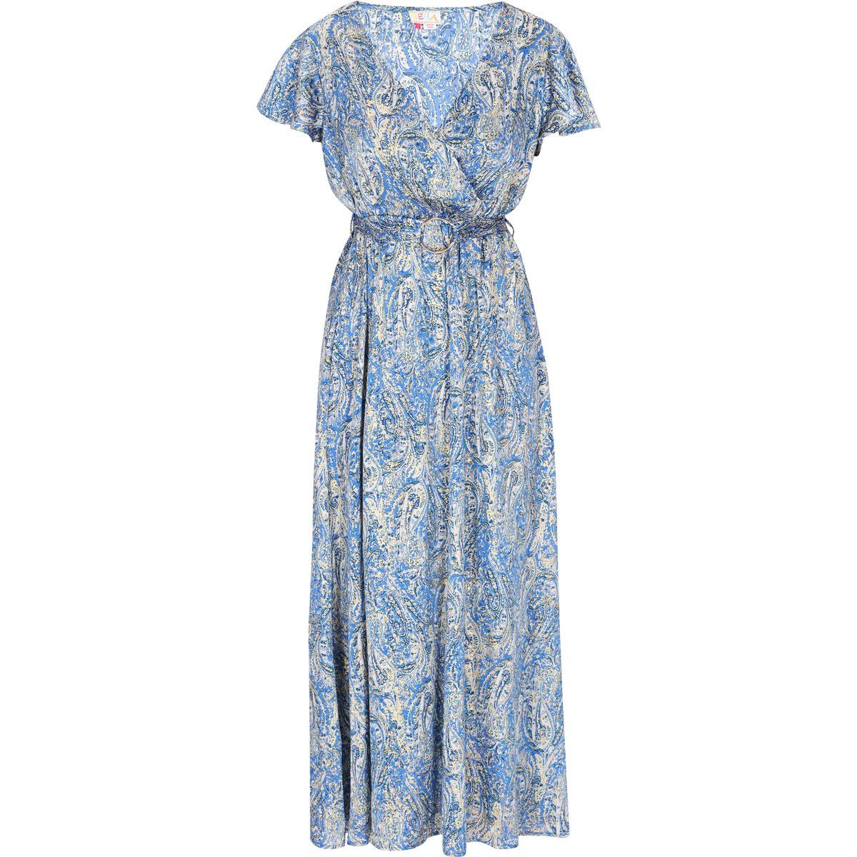 Maxi-Wickelkleid mit Paisley-Muster