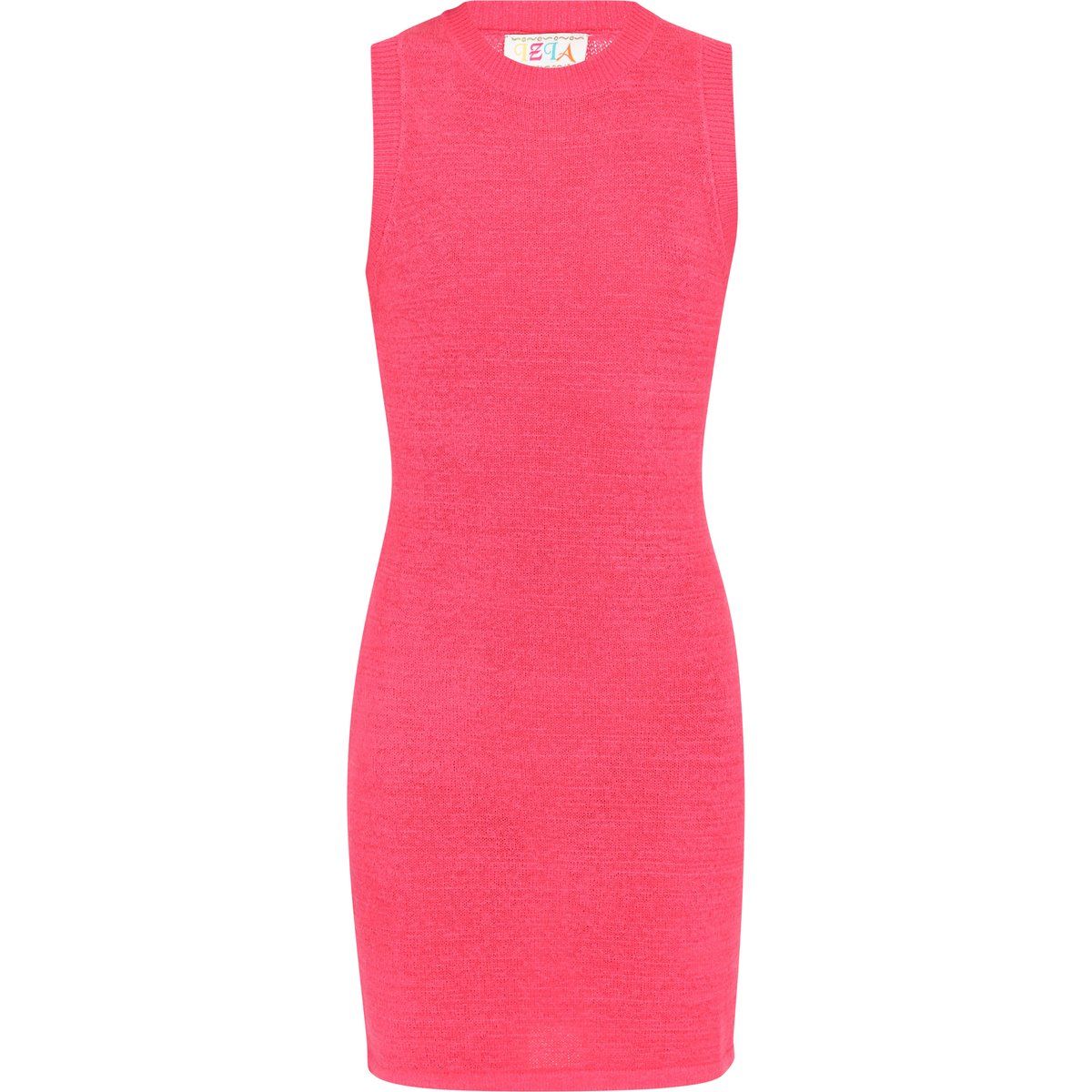 Ärmelloses strukturiertes Strick-Bodycon-Mini