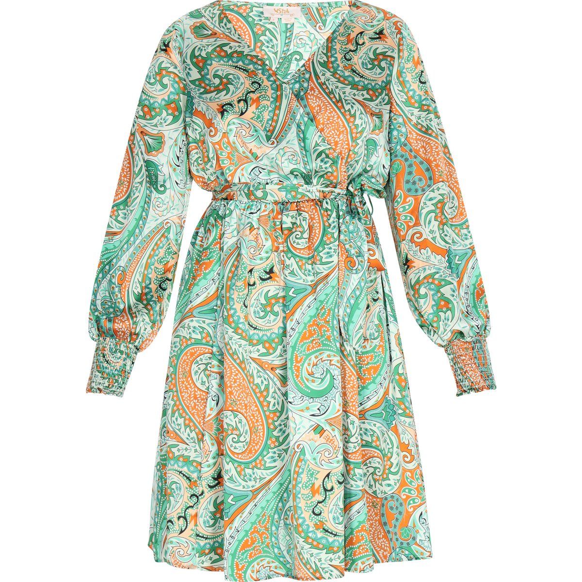Midi-Wickelkleid mit Paisley-Muster