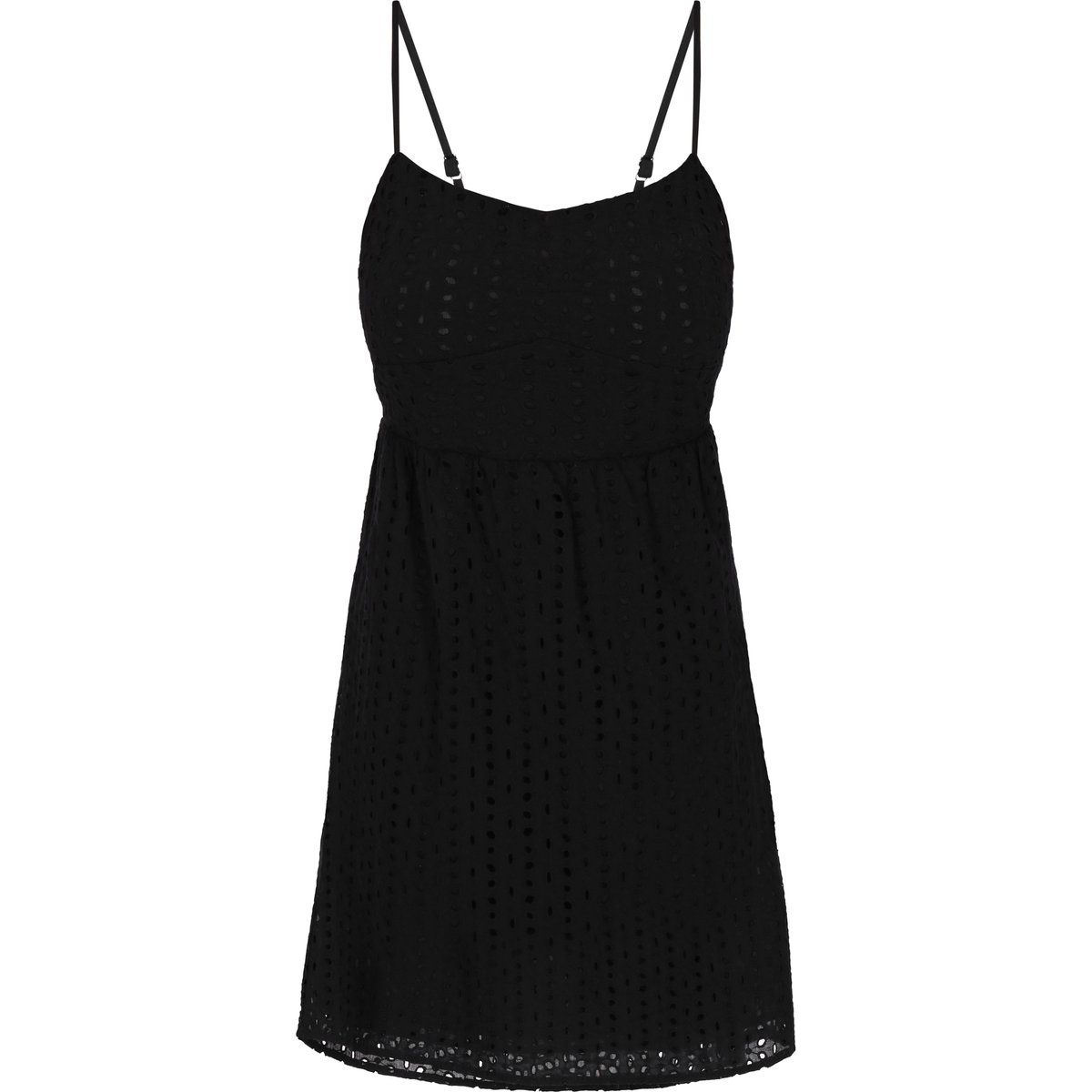 Boho-Minikleid mit Lochstickerei