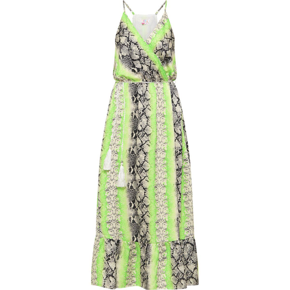 Wickel-Maxikleid mit Schlangenprint
