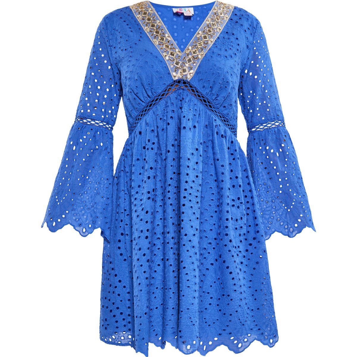 Bohemian Mini-Kleid mit Glockenärmeln
