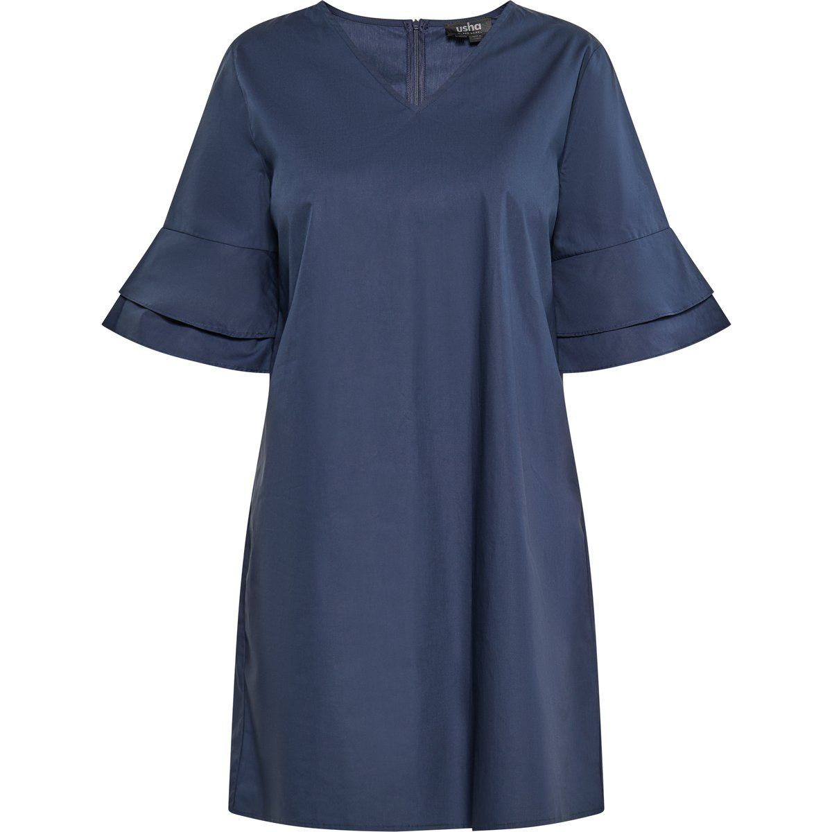 Elegantes V-Ausschnitt Minikleid mit Stufenärmeln