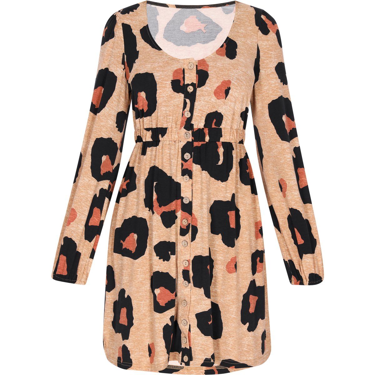 Kurzes Kleid mit Leopardenmuster