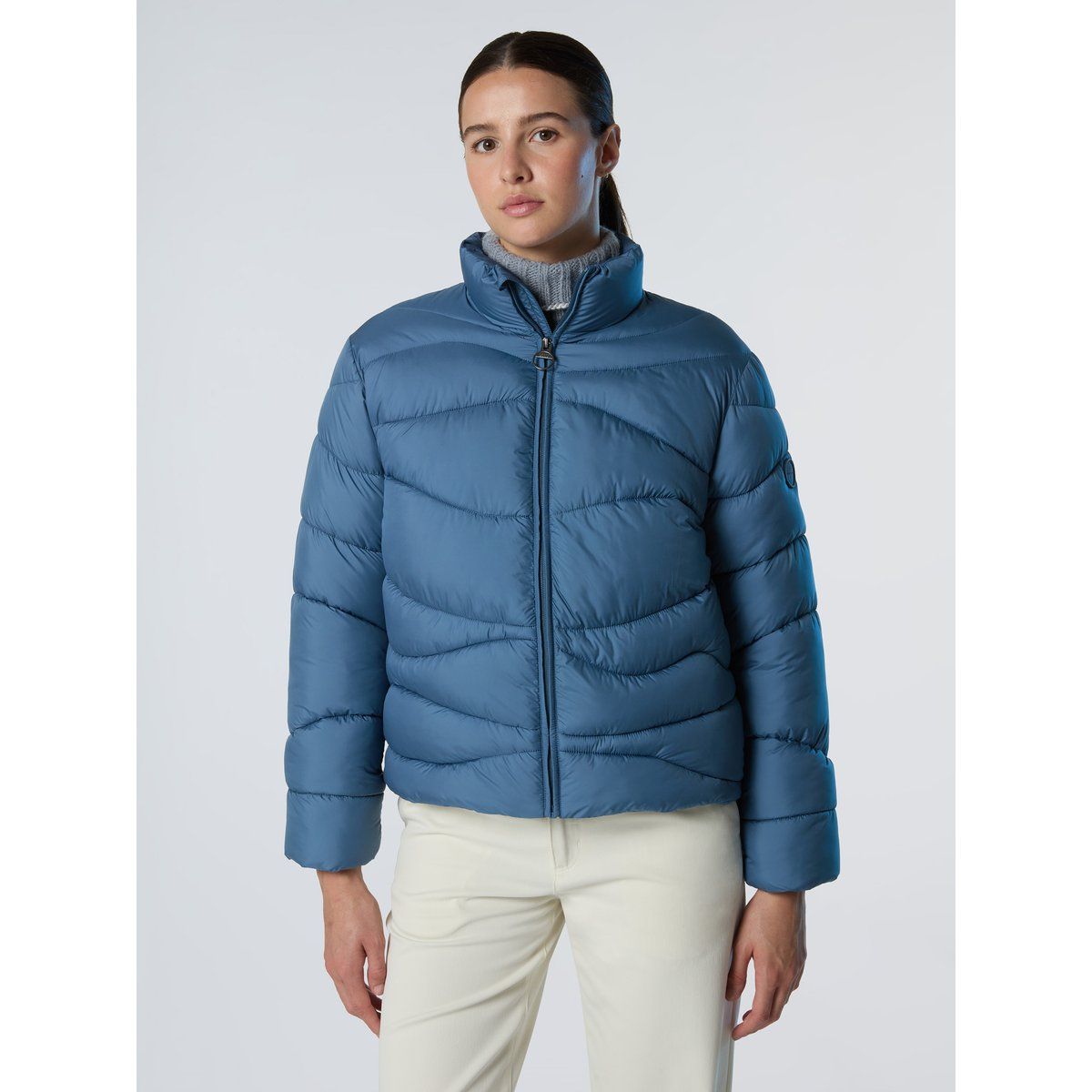 Steppjacke mit Wellen-Steppung