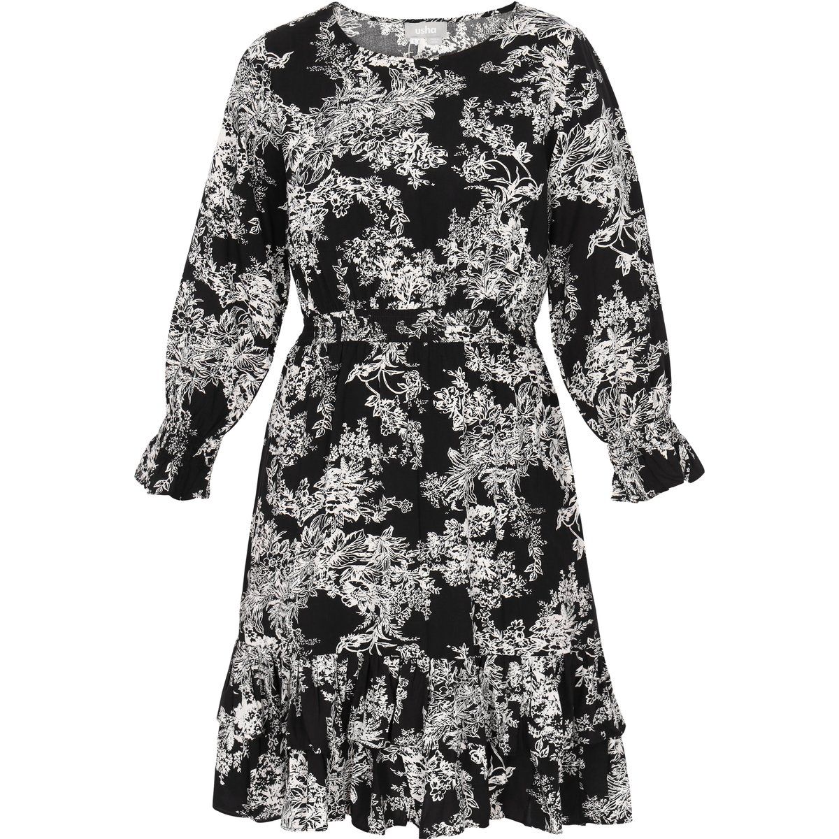 Romantisches Mini-Blumenkleid mit Rüschen
