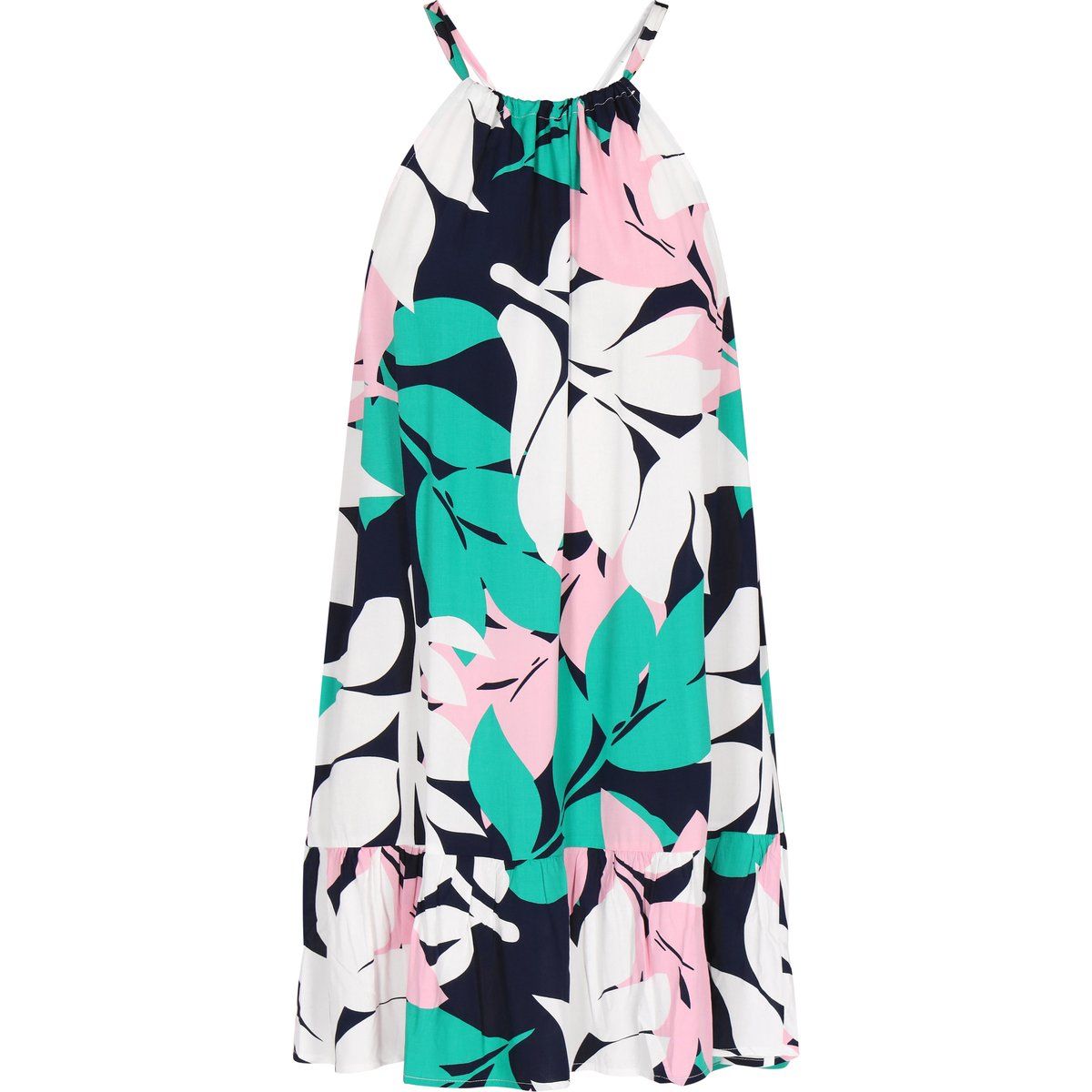 Luftiges Halter-Minikleid mit Blumenmuster