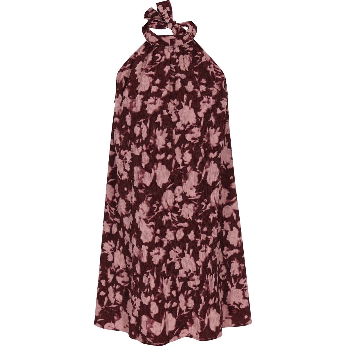 Florales Neckholder-Kleid in Mini-Länge