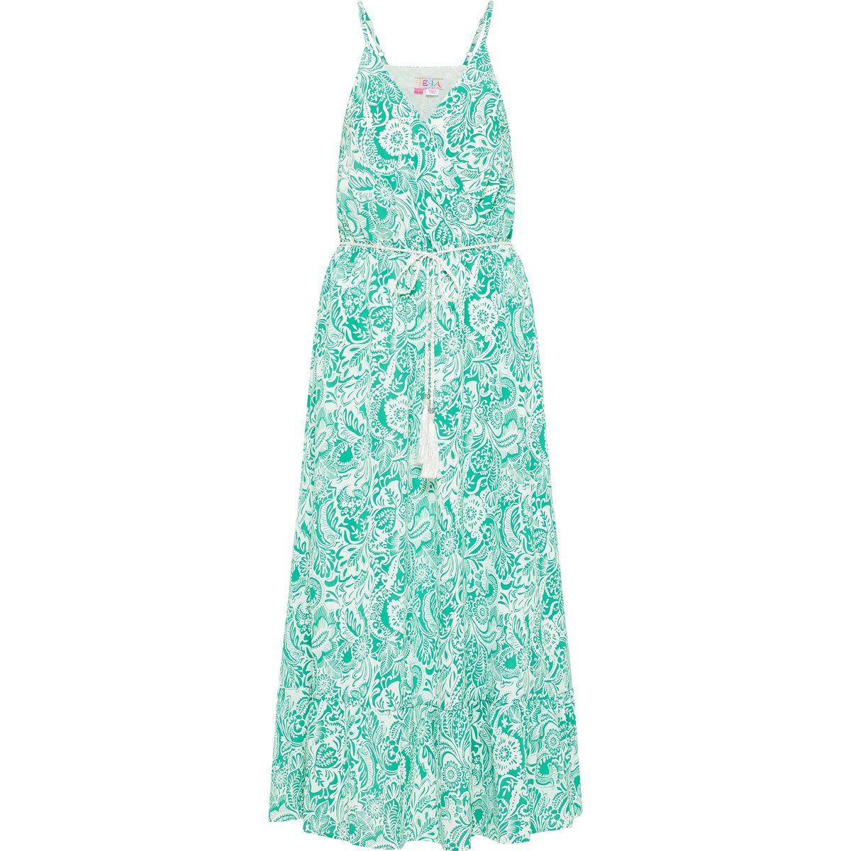 Gemustertes Maxikleid mit Quasten