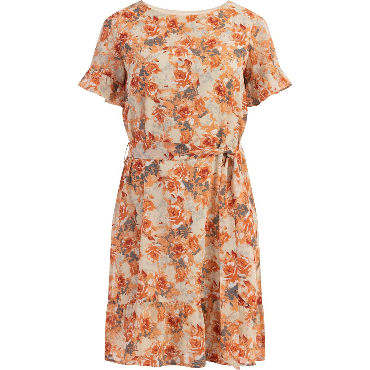 Romantisches Midikleid mit Rosenprint