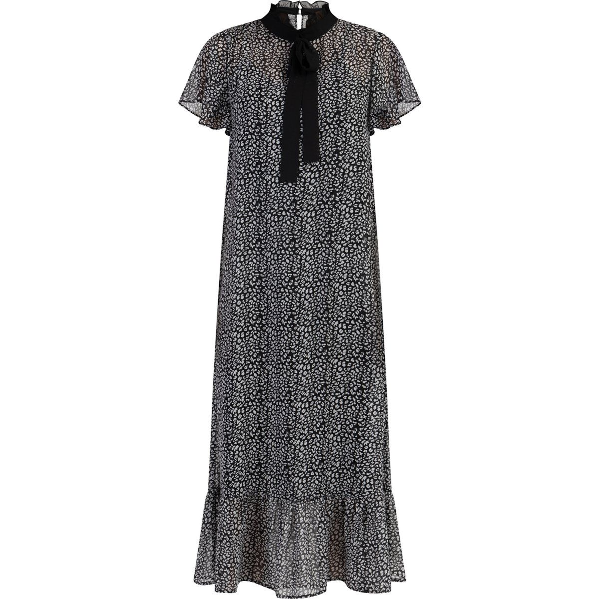Elegantes bedrucktes Chiffon-Midikleid