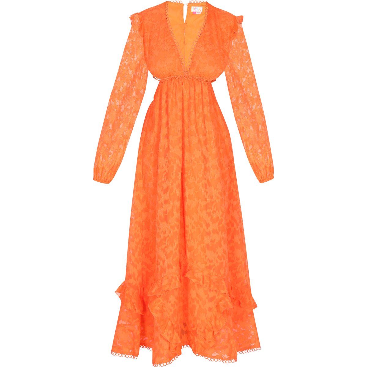 Florales Maxikleid mit V-Ausschnitt
