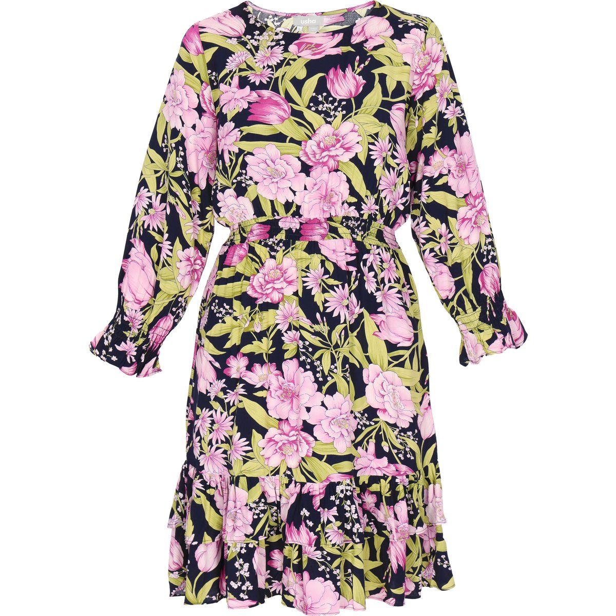 Luftiges Mini-Kleid mit Rüschen