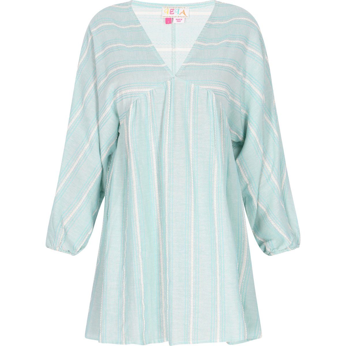 Texturiertes Kleid mit Empire-Taille