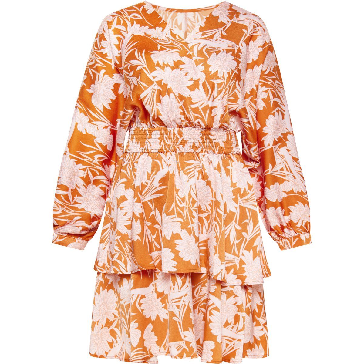 Geblümtes Lagen-Minikleid im Boho-Stil