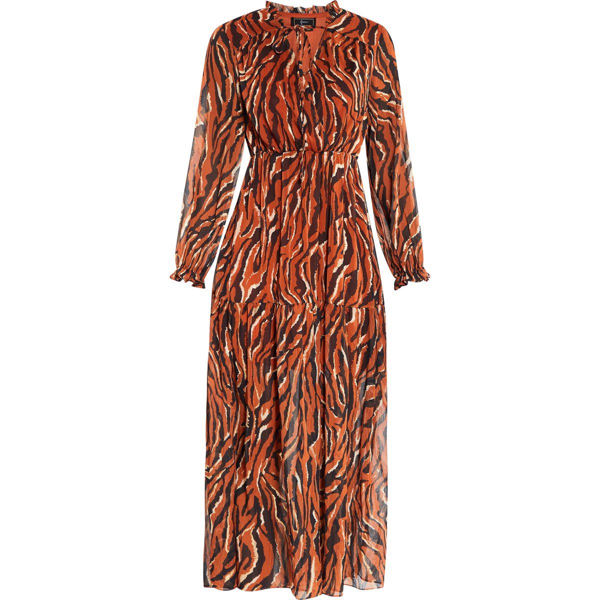 Maxikleid mit Tiger-Print