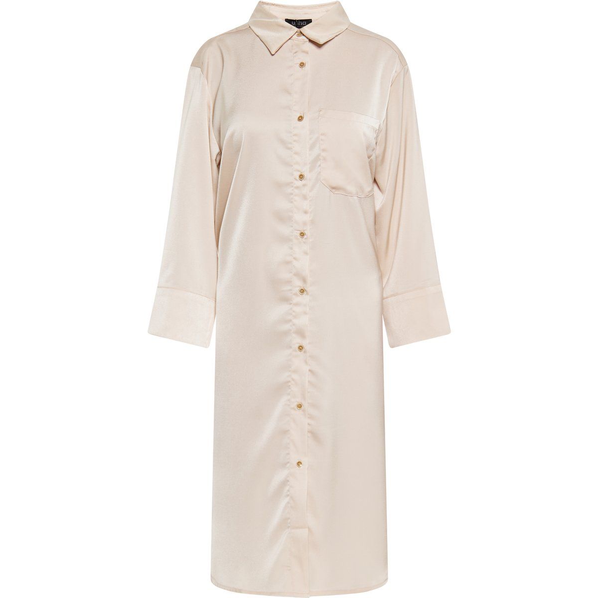 Hemdblusenkleid in Satin-Optik