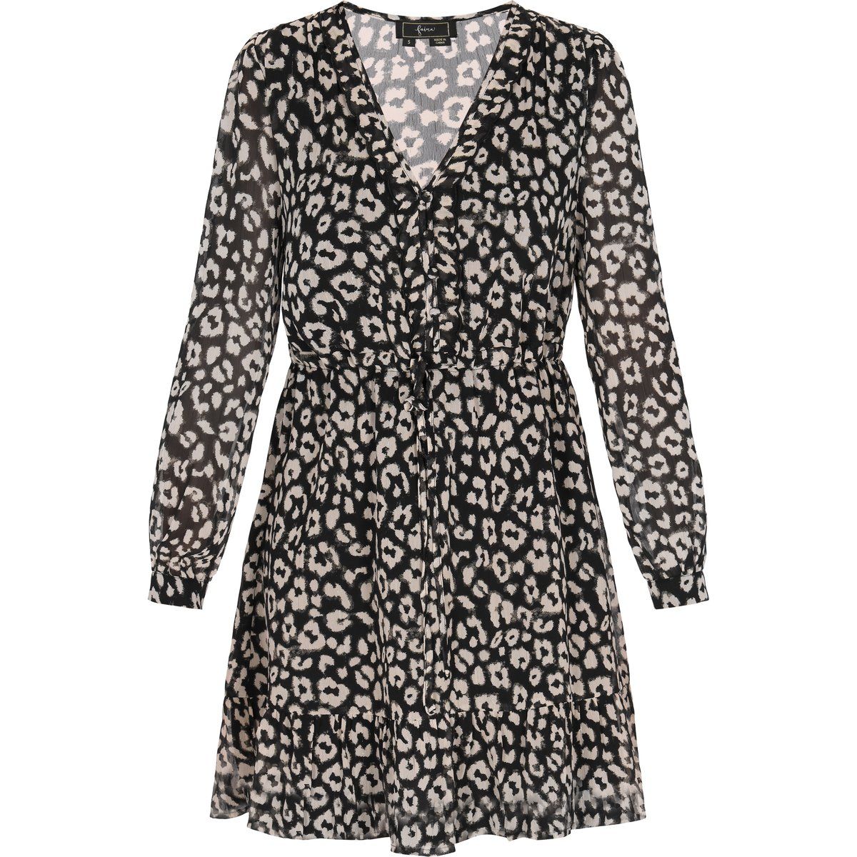 Mini-Kleid mit Leoparden-Print
