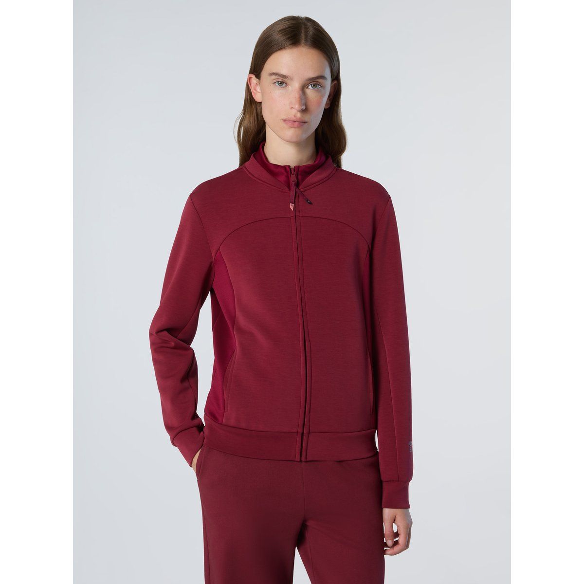 Scuba-Sweatjacke mit Stehkragen