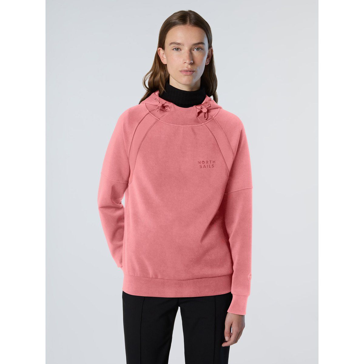 Raglan-Scuba-Hoodie mit Kordelstoppern