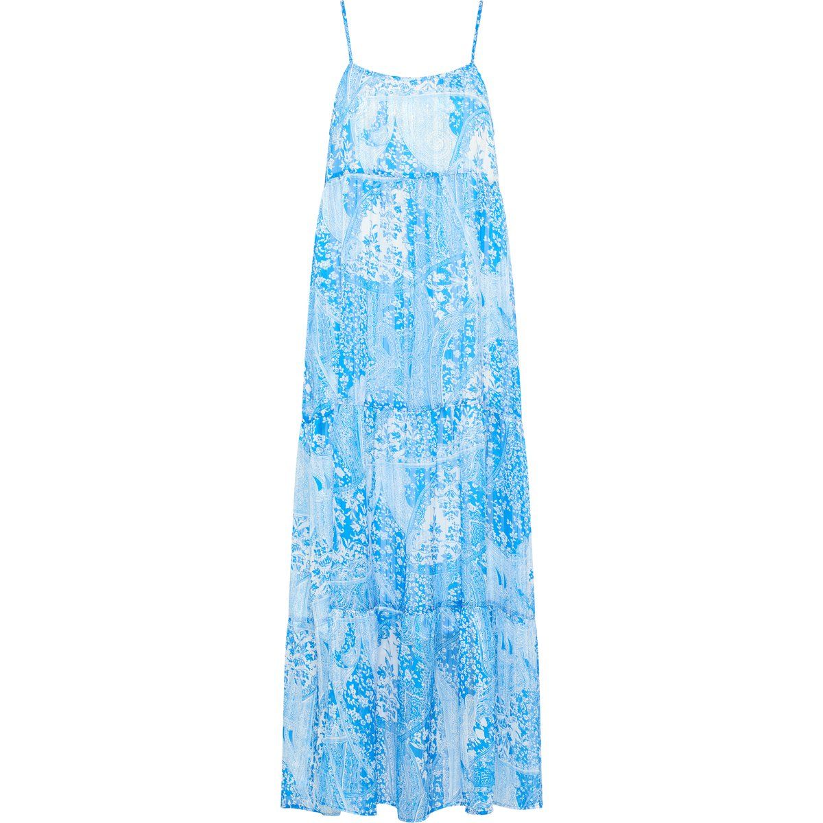 Gestuftes Maxikleid mit Paisley-Muster