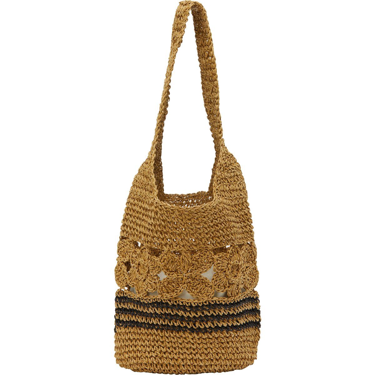 Geflochtene Raffia-Beuteltasche