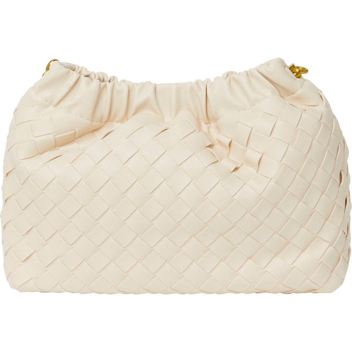 Geflochtene Pouch-Tasche mit Raffungen